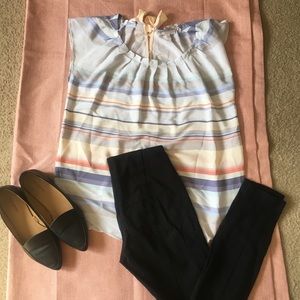 LC Lauren Conrad Tops - Pastel colored striped blouse. LC Lauren Conrad Tops - Pastel colored striped blouse.